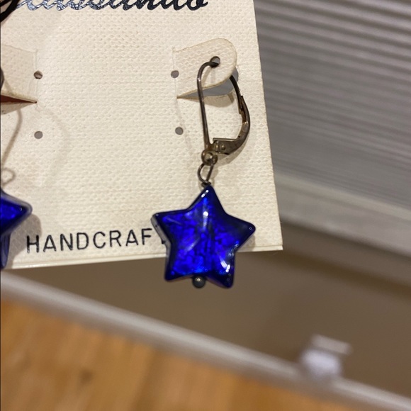2/$10 Blue Star Earrings Sterling Silver - Picture 2 of 2